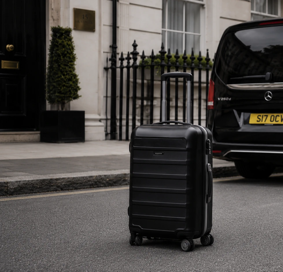Private Mercedes-Benz chauffeur vehicle for collection from Luton Airport